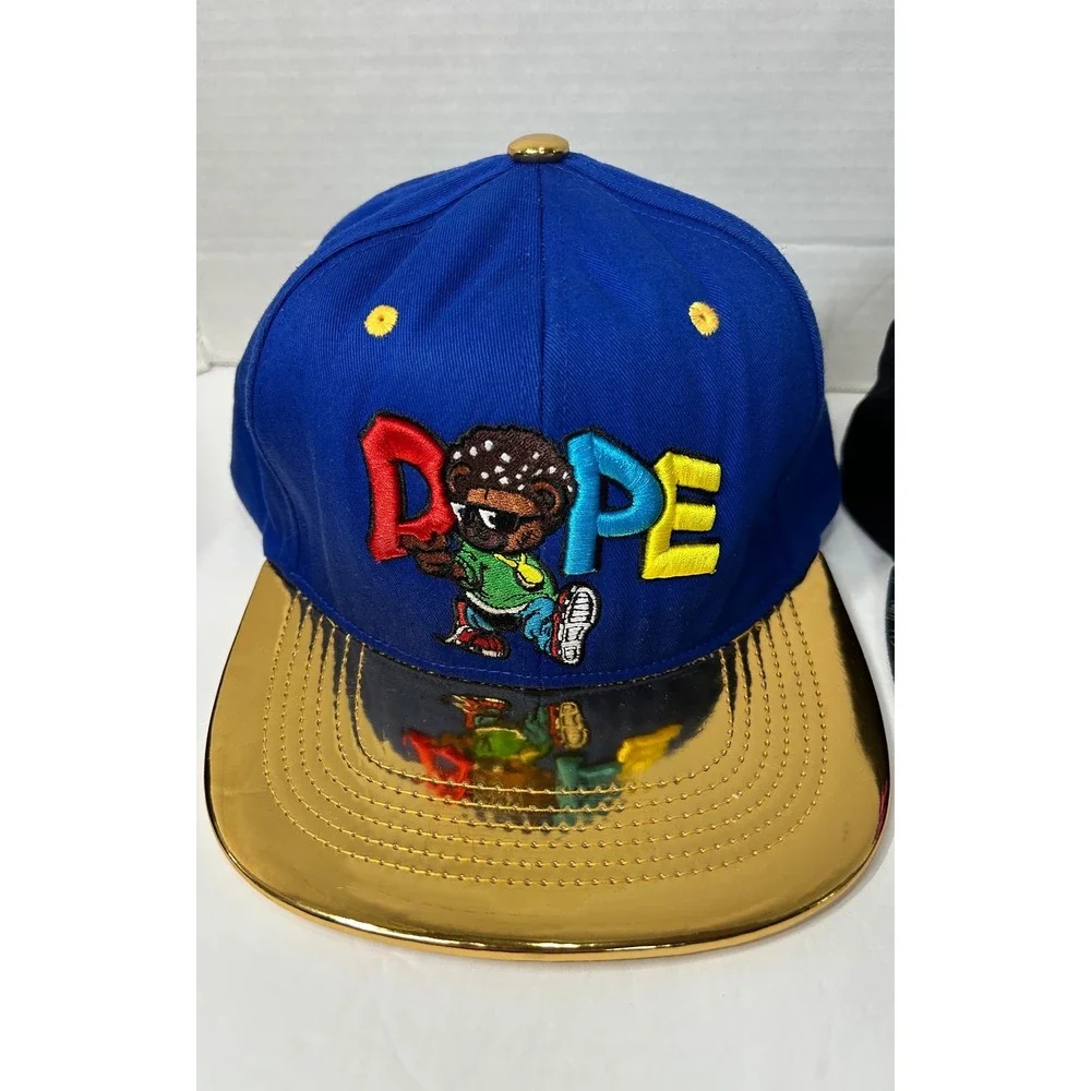 Get Yours Dope Trippy King Crown Design Lot of‎ 4 Mens Snapback Hats